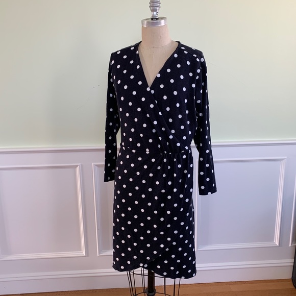 LOFT Dresses & Skirts - LOFT Polka Dot Semi- Wrapped Dress